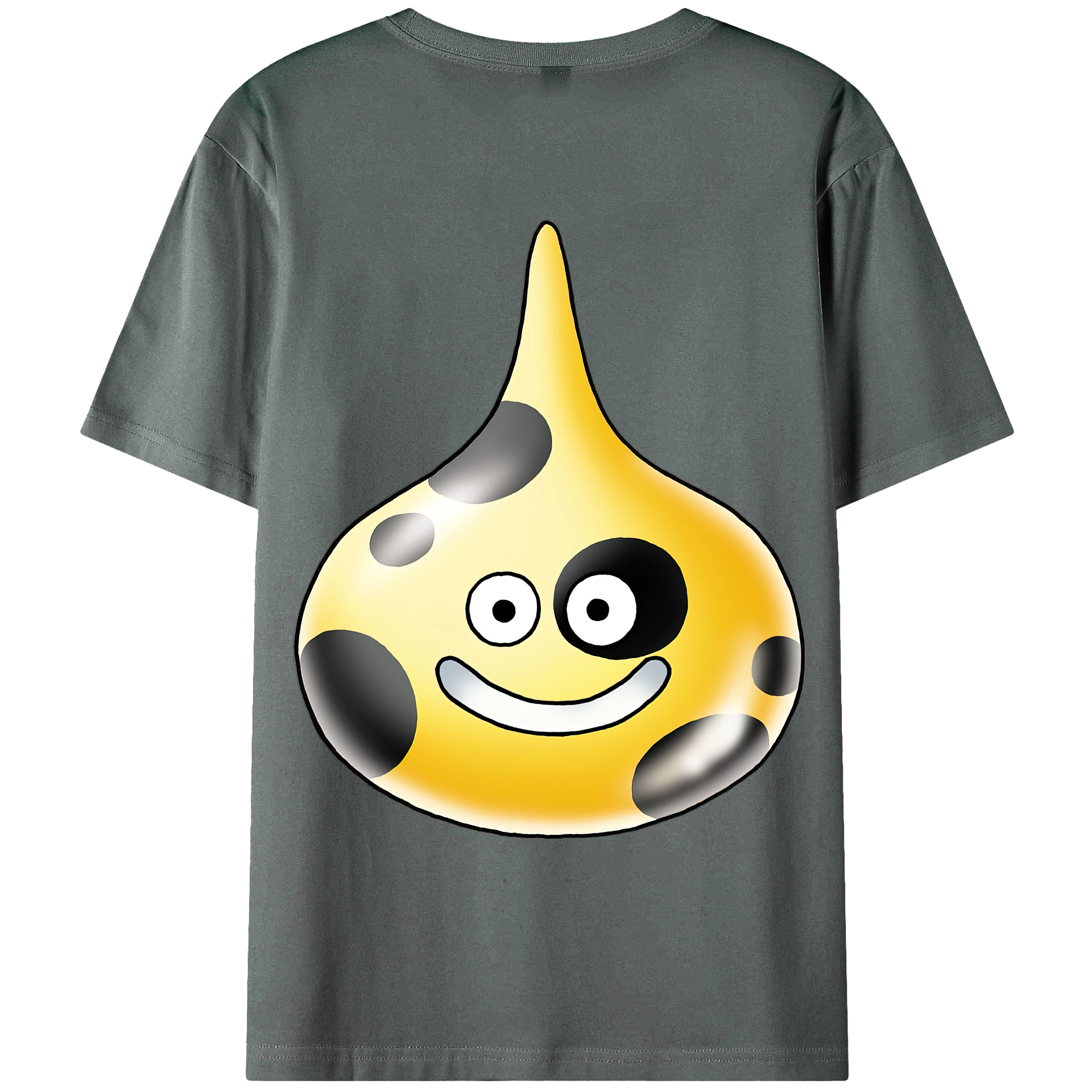 （画像用） ドラゴンクエスト Doragon Kuesuto Dragon Quest 綿100％ メンズ半袖Tシャツ（バックプリント） 通気性